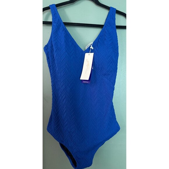 Gottex Sapphire Blue One-Piece Swimsuit Women’s 16 NWT Elegant Shaping Swimwear - Picture 1 of 10